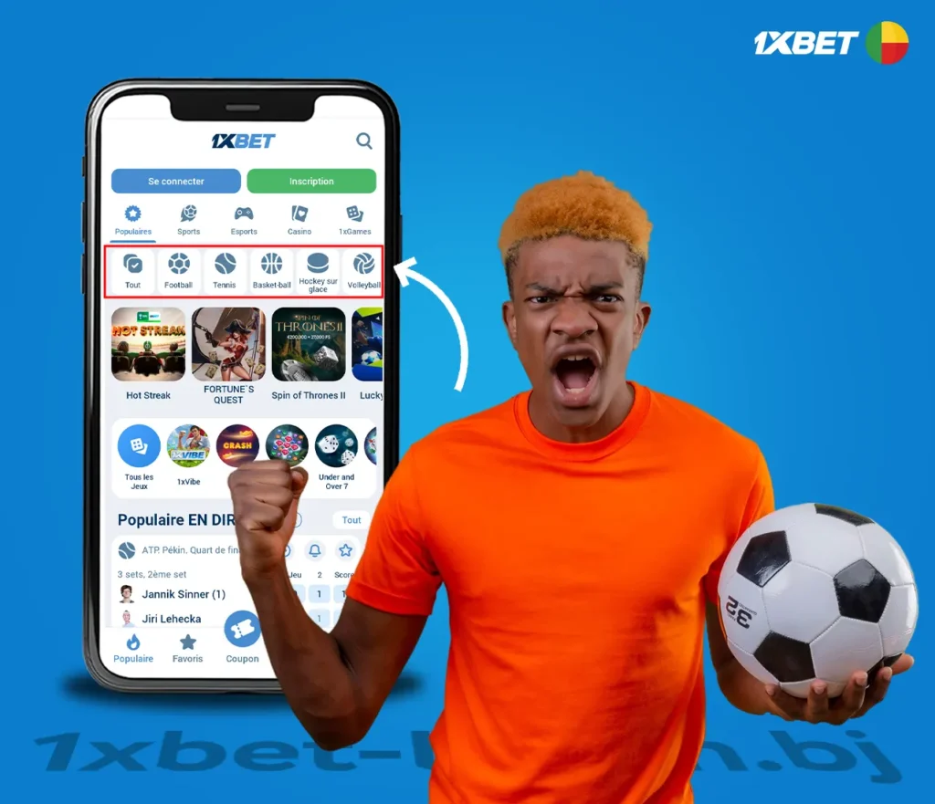 Sports disponibles pour parier sur 1xBet Bénin