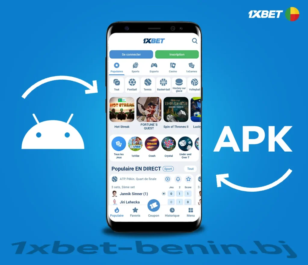 Application 1xBet BJ APK pour Android