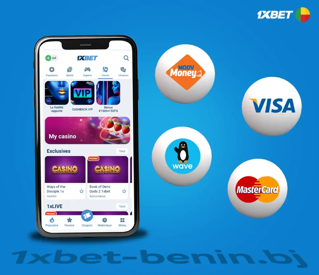 Méthodes de dépôt et de retrait dans l'application 1xBet Bj