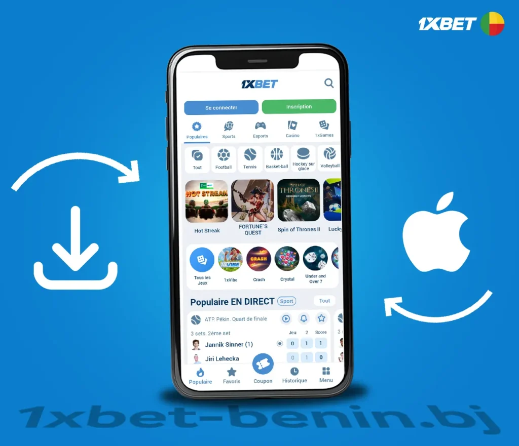 Téléchargez l'application 1xBet Bénin pour iOS